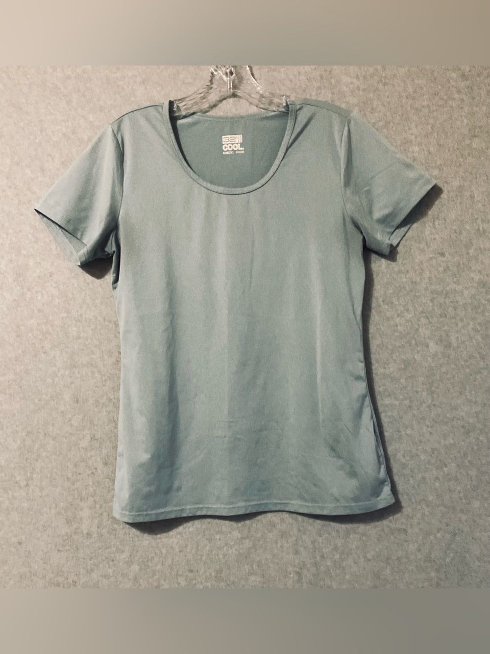 Cool 32* Comfort Womens Short Sleeve Scoop Neck T Shirt - Teal Sz M